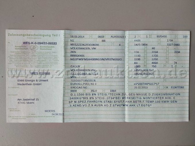 Fahrzeugschein