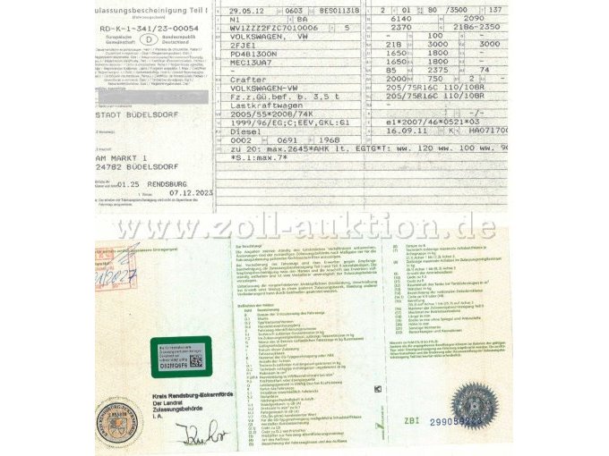 Fahrzeugschein Teil 1