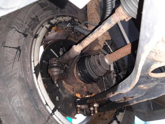 Ansicht Antriebswelle links