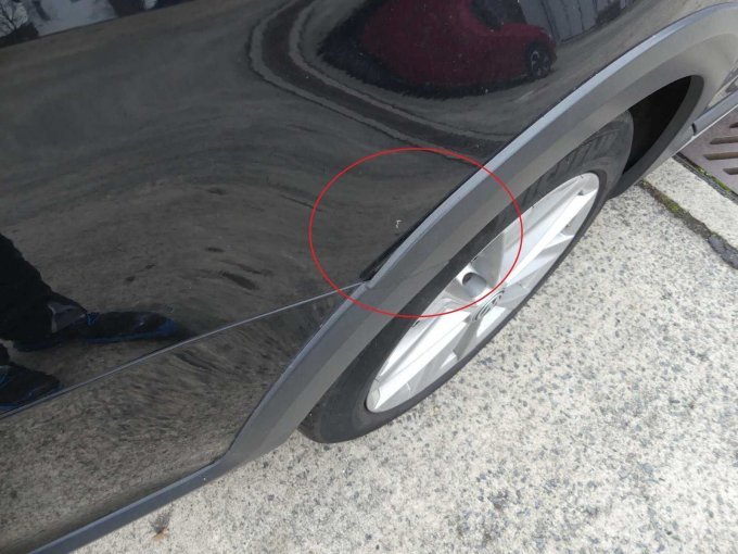 Beispiel-Schaden Radlaufleiste hinten rechts