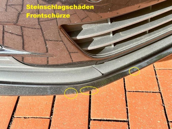 Steinschlagschäden Frontschürze