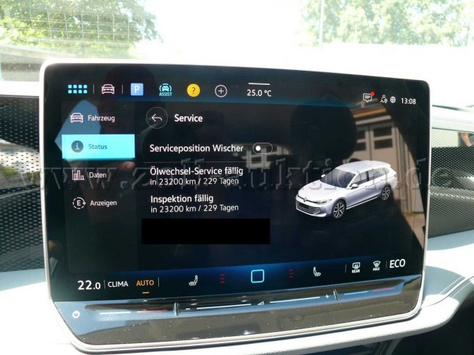 fällige Inspektion und Ölservice