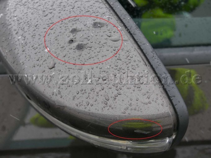 Beschädigung Außenspiegel links