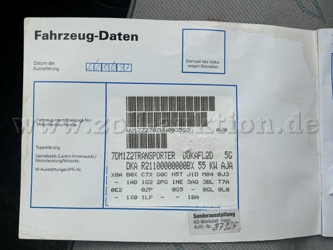 Fahrzeugdaten
