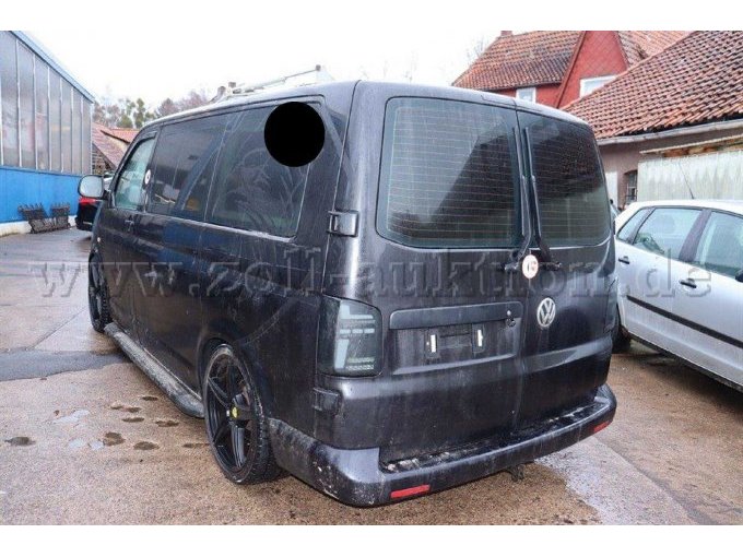 Heckansicht, Werbeaufschrift geklebt