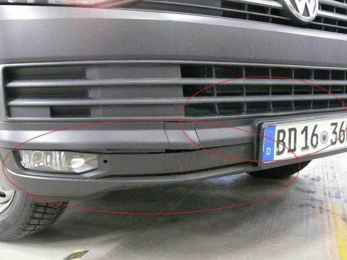 Nicht instandgesetzter Unfallschaden Front