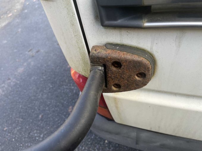 Ansicht Reserveradhalterung