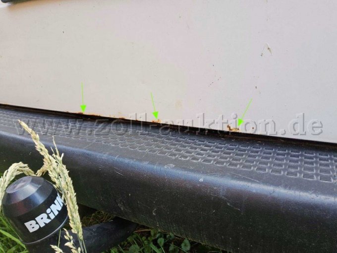 Heckklappe beginnende Korrosion