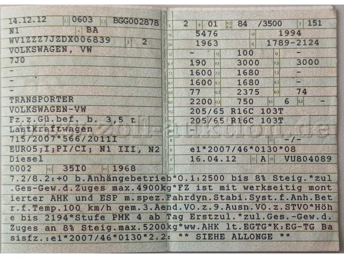 Zulassungsbescheinigung Teil1