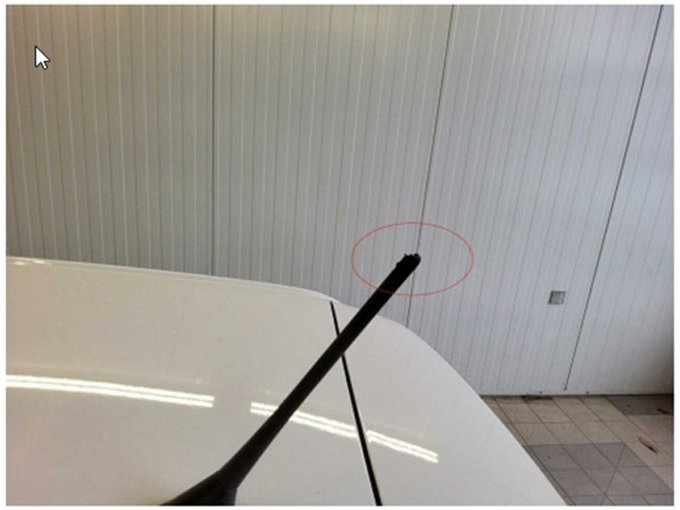 Beschädigte Antenne