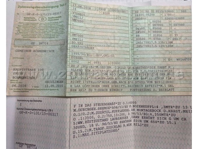 1 V Meili – VM 7000 Geräteträger – foto 9 – kavel bij Zoll-Auktion, Böhmenkirch