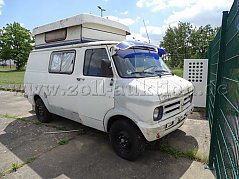 Vauxhall Bedford Blitz Wohnmobil Gesamtansicht von vorne linke Seite
