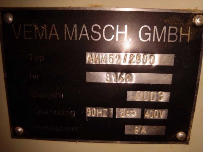 Typenschild Maschine