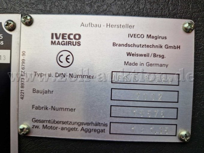 1 Veiling van een brandweerwagen LF 8/6 Iveco Magirus – foto 9 – kavel bij Zoll-Auktion, Schiffweiler