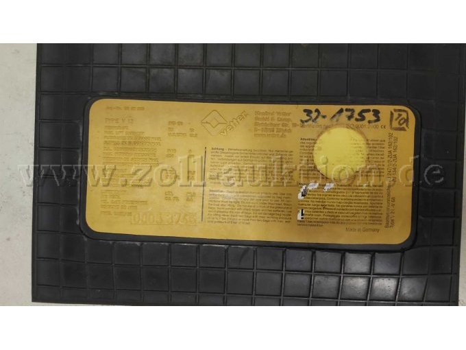 Typenschild Hebekissen V 12