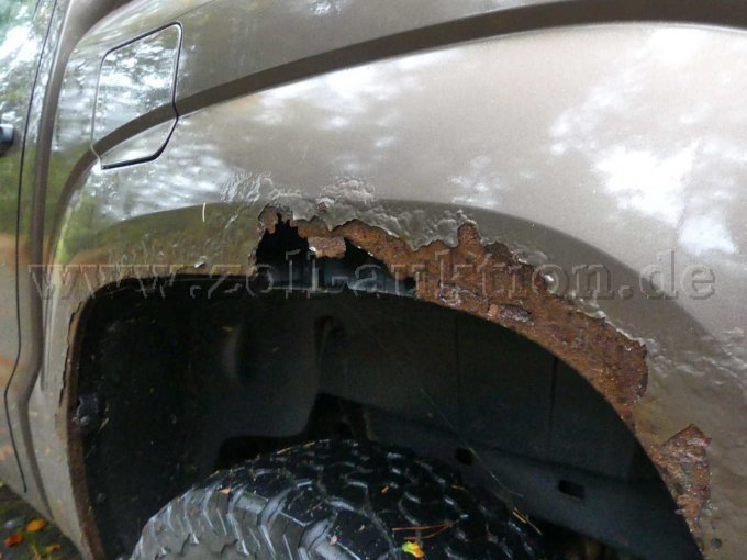 Korrosion Seitenteil links
