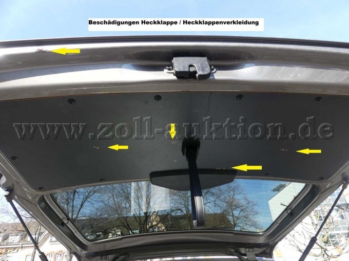 Beschädigungen Heckklappe