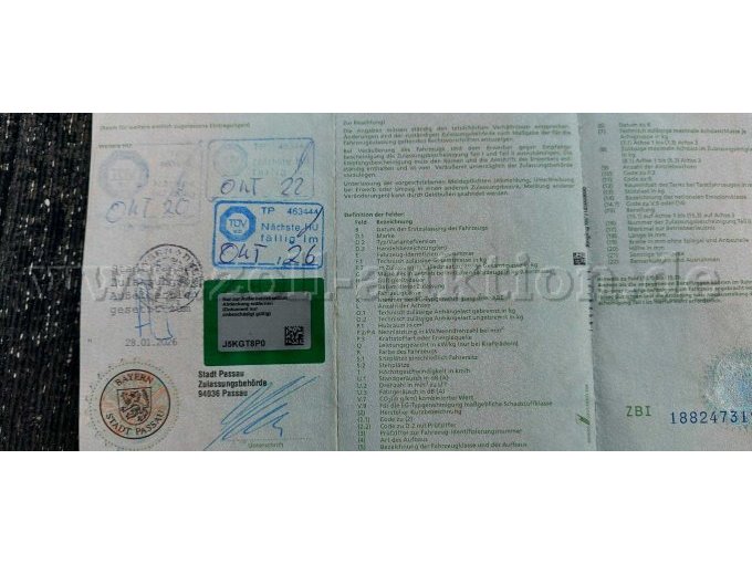 Zulassungsbescheinigung Teil I