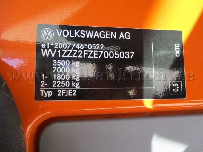 VW Crafter, Typenschild