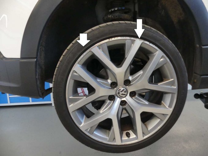 Beschädigung Leichtmetallfelge