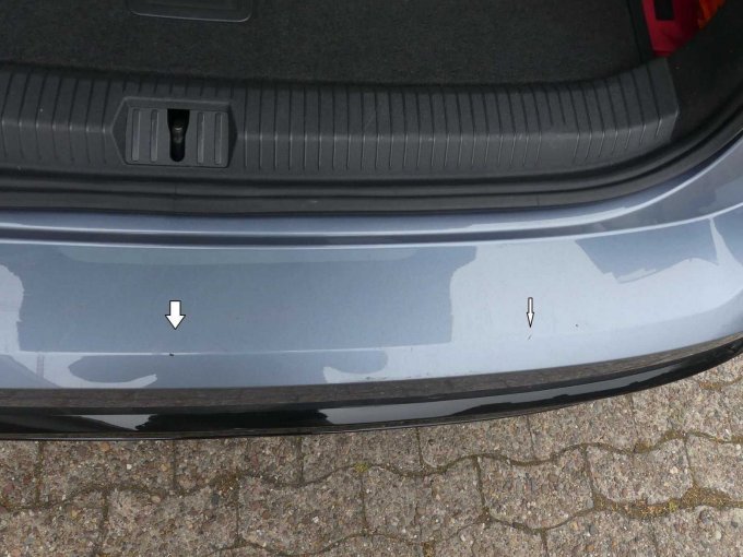 Beschädigung Stoßfänger hinten