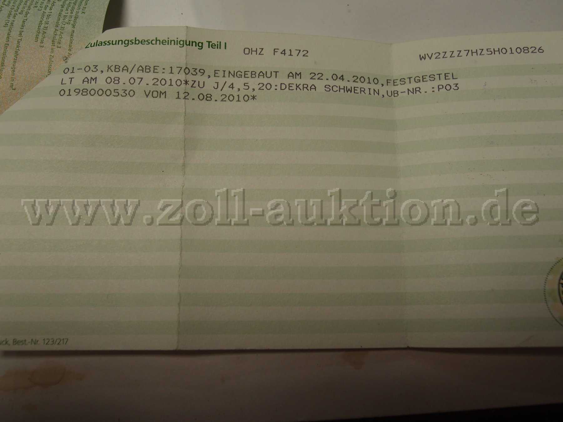 Fortsetzung vom Fahrzeugschein
