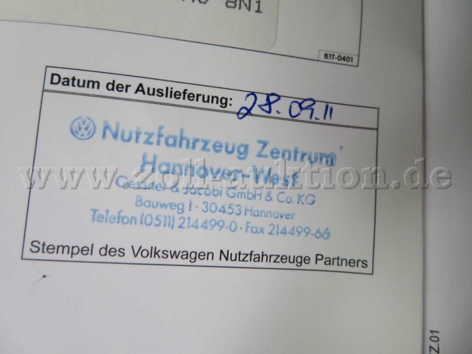 Eintrag Inspektionsheft