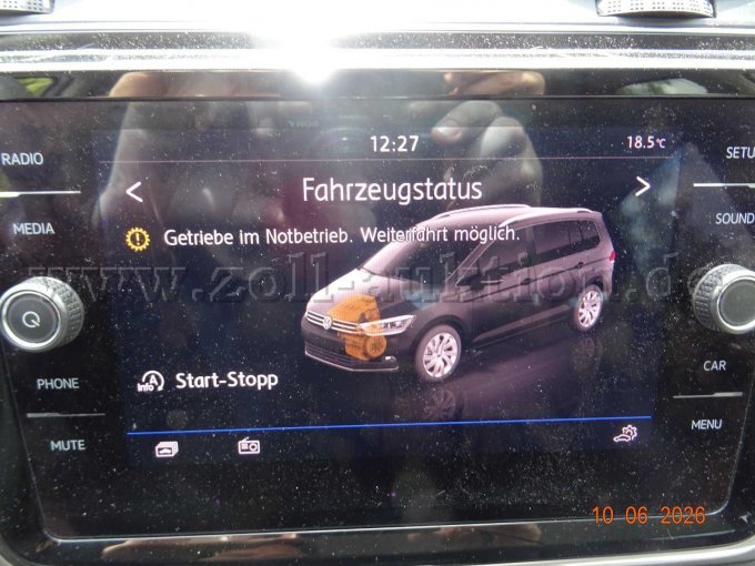 Fehlermeldung Getriebe