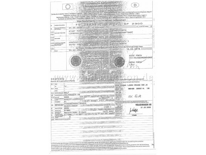 Fahrzeugbrief