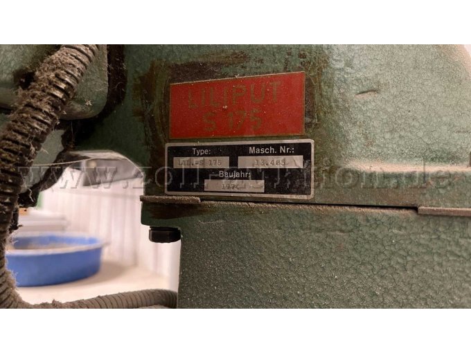 Vollmer Schärfautomat für Bandsägeblätter, Liliput S 175 - Ansicht Maschinenschild