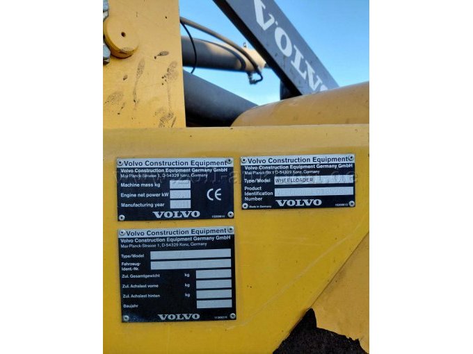 Typenschild Radlader