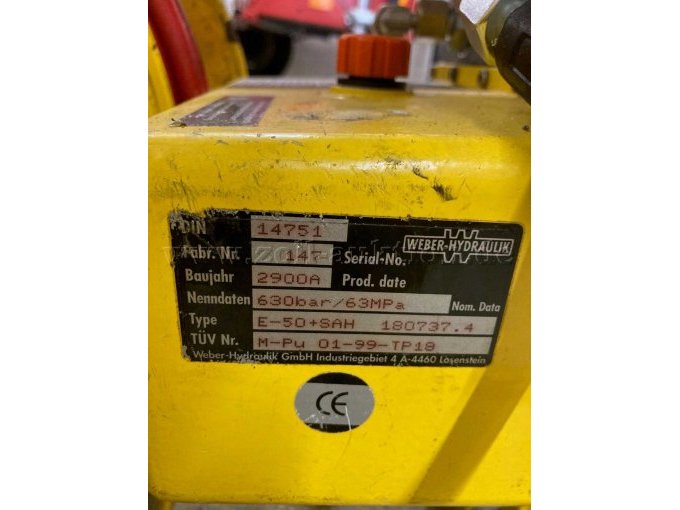 hydraulischer Rettungssatz Typenschild