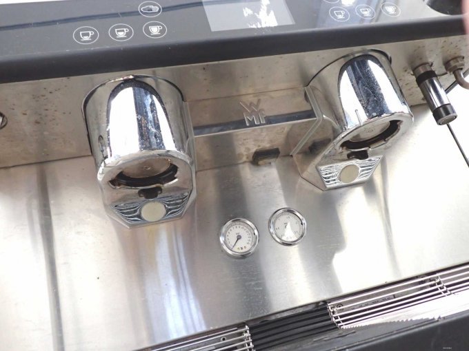 Blick auf die Brühgruppe