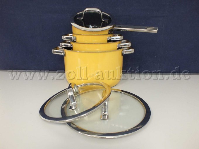 1 WMF Fusiontec Mineral Pro 4-teiliges Topf-Set "Mango Yellow" – foto 2 – kavel bij Zoll-Auktion, Paderborn