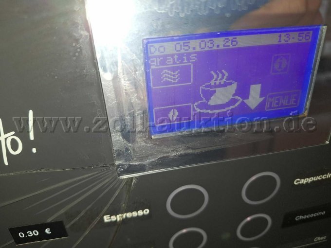 Menü Kaffeestärke wählbar schwach (1 Bohne)