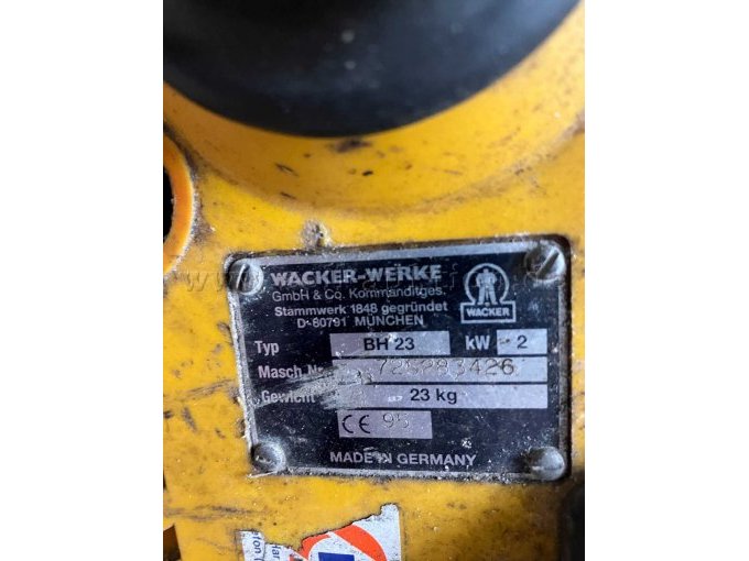 Wacker BH 23 - Typenschild