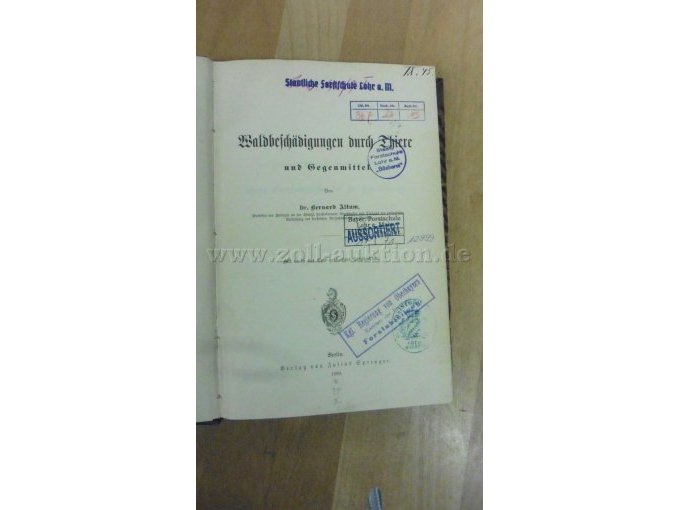 Titelseite mit Stempeln