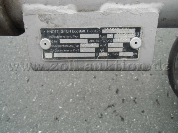 Typenschild Anhänger