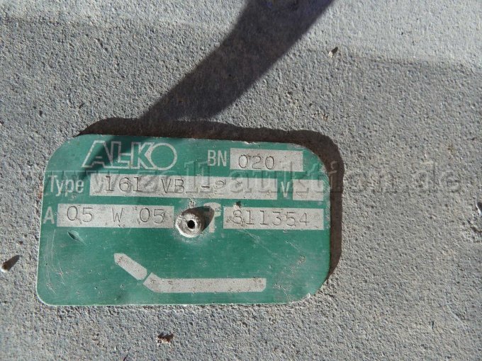 Typenschild Zugdeichsel