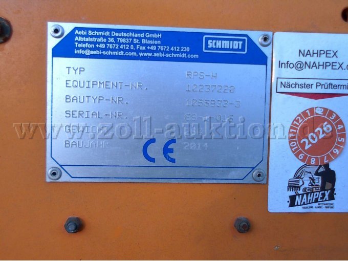 1 Waschgerät - Schmidt - RPS-H - Baujahr 2014 – foto 13 – kavel bij Zoll-Auktion, Neu-Ulm
