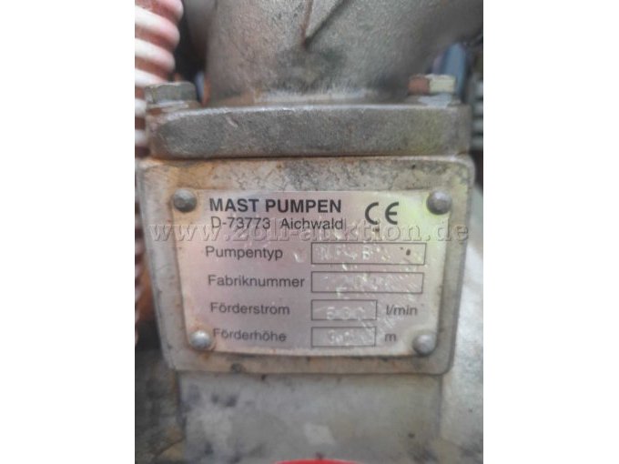 Typenschild Pumpe