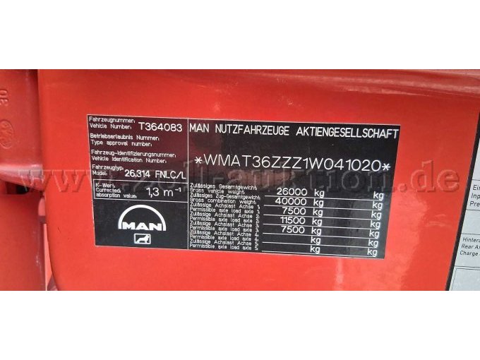 Typenschild
Fahrgestell