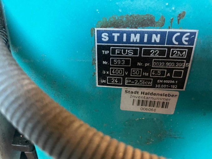 Fräsmaschine Stimin FUS-22-2M; Typenschild