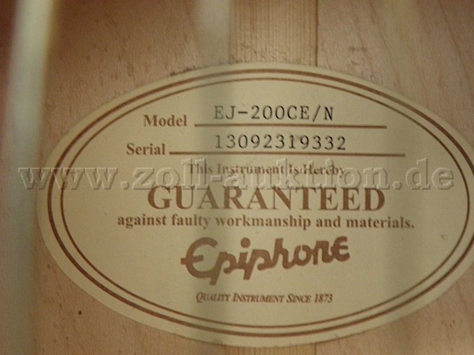 Gitarre Epiphone Model EJ 200CE N