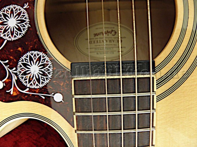 Gitarre Epiphone Model EJ 200CE N detailiert