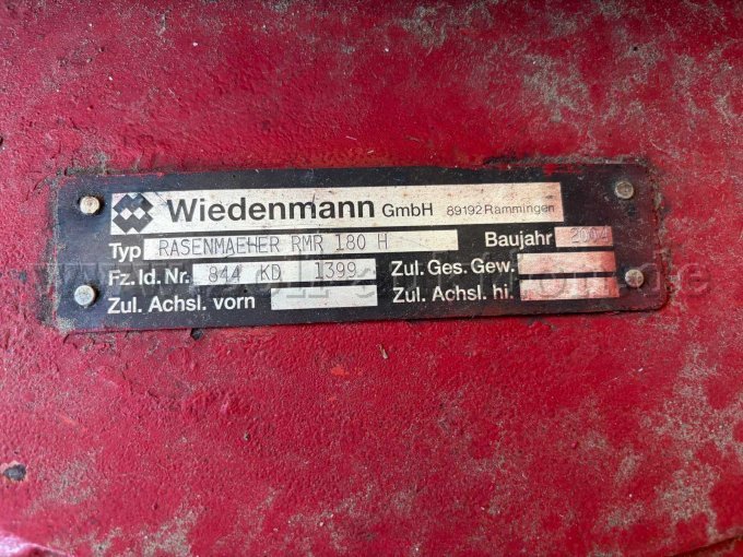 1 Wiedemann Frontmähwerk RMR 180 H Funktionsfähig – foto 2 – kavel bij Zoll-Auktion, Calw
