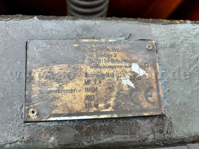 Typenschild Schneepflug