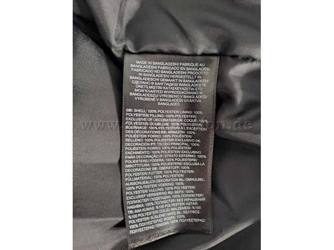 Detailansich der Herstellerinformationen