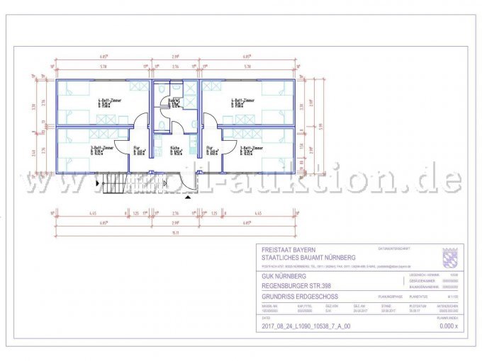 Grundrissplan Container