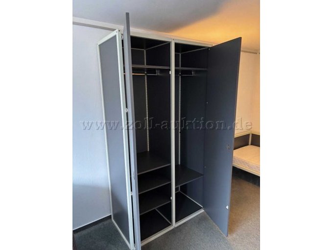 Kleiderschrank geöffnet Flötotto H222 B117 T60 weiß/anthrazit